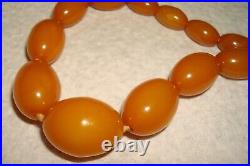 WWII German Mined Amber Unique Beaded Necklace 29.7 grams