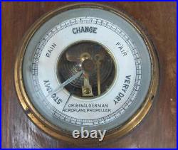 Wwi German Aircraft Aeroplane Propeller Barometer Original Vintage Antique Prop