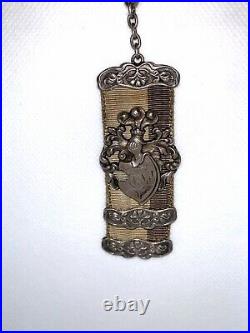 ZIPFEL RIBBON. 800 silver, antique German vintage student ribbon
